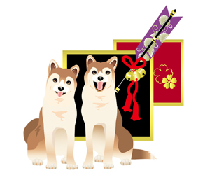 サンプル　日本犬 和風-4